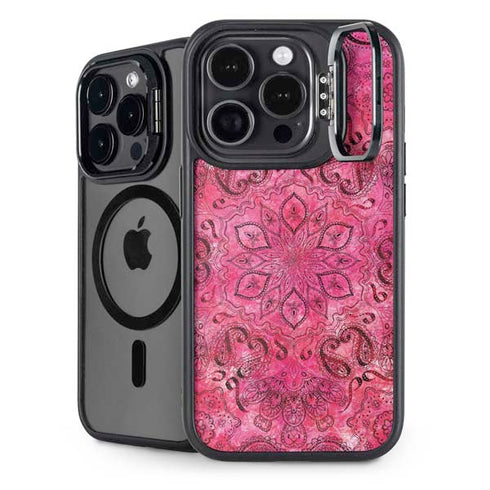 Pink Zen Ginseng iPhone 15 Pro Kickstand Case